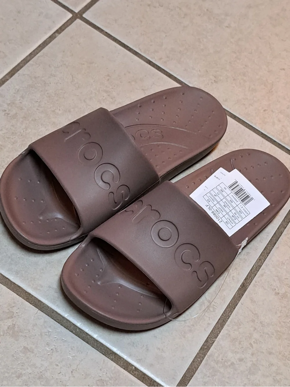 CROCS Brown Slide Sandals